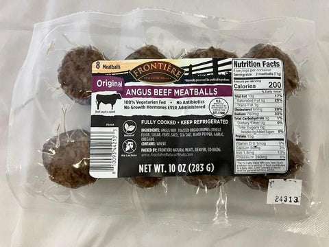 All Natural Angus Beef Meatballs, 10oz - frontierenaturalmeats