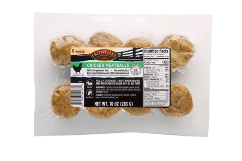 All Natural Chicken Meatballs, 10oz - frontierenaturalmeats