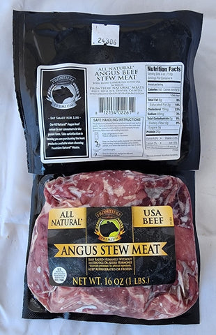 Angus Beef Stew Meat, 16oz - frontierenaturalmeats