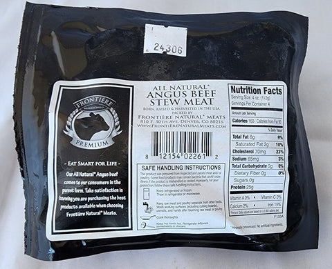 Angus Beef Stew Meat, 16oz - frontierenaturalmeats