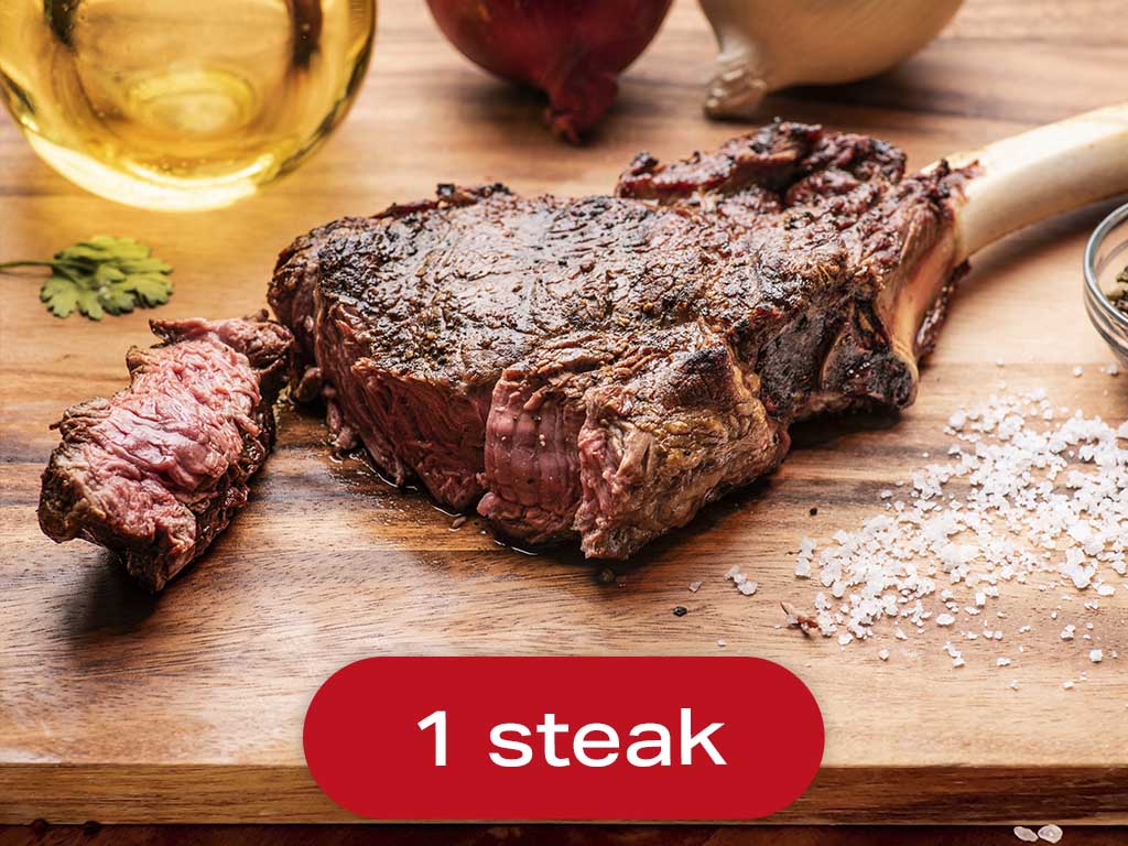 Large Bison Tomahawk Ribeye Steaks – frontierenaturalmeats