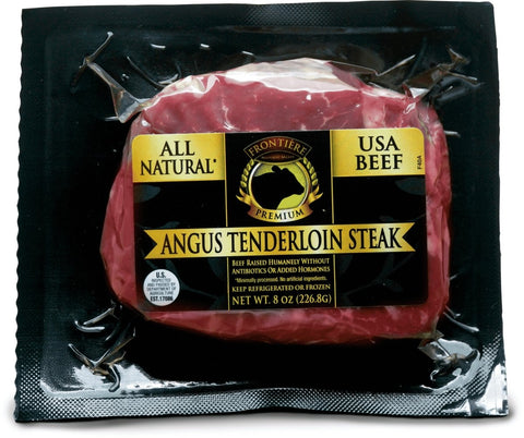 All Natural Angus Tenderloin Steak, 8 oz - frontierenaturalmeats