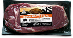 All Natural Bison Ribeye Steak, 10 oz - frontierenaturalmeats