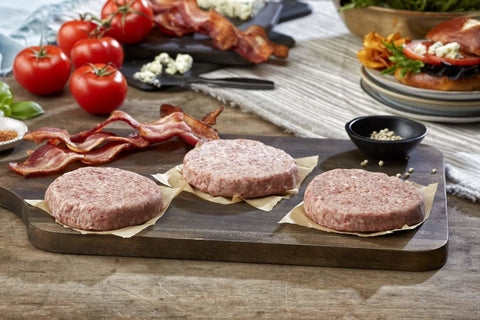Beef and Bacon Blended Burgers, 1/3 LB - frontierenaturalmeats