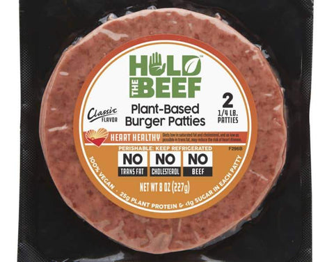 Hold the Beef, Classic Plant-Based 1/4 LB Burger Patties - frontierenaturalmeats